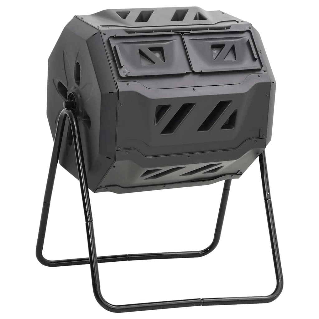 Garden Compost Bin Black 73x64x95 cm 160 L 152232