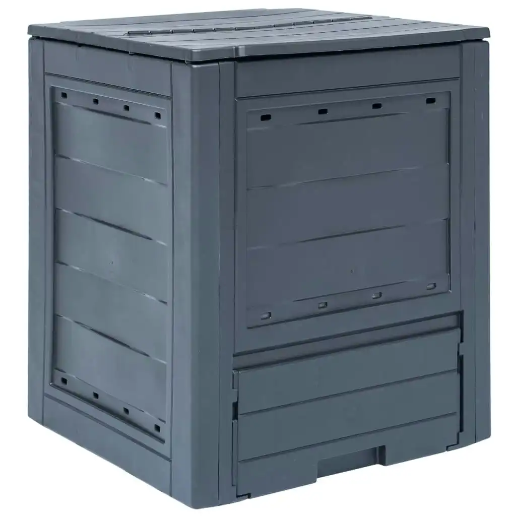 Garden Composter Grey 60x60x73 cm 260 L 45682