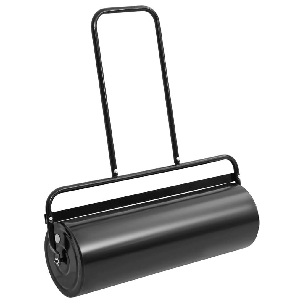 Garden Lawn Roller with Handle Black 63 L Iron and Steel 154467