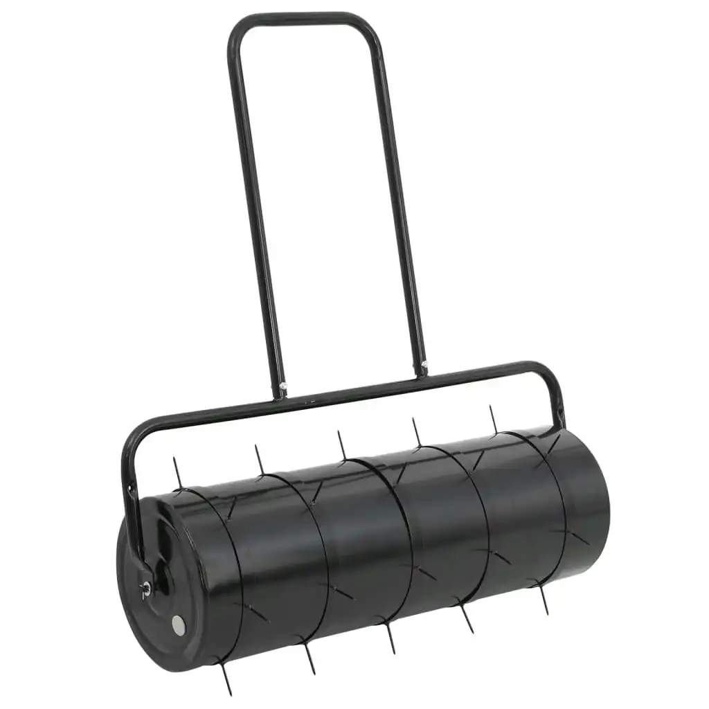 Garden Lawn Roller with Aerator Clamps Black 63 L Iron and Steel 3308006