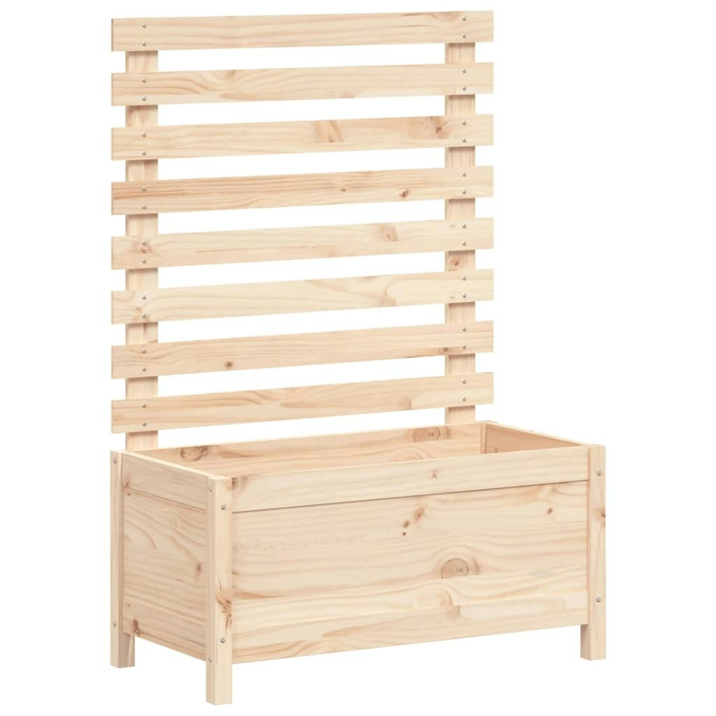 Garden Planter with Rack 79x39.5x114 cm Solid Wood Pine 832521