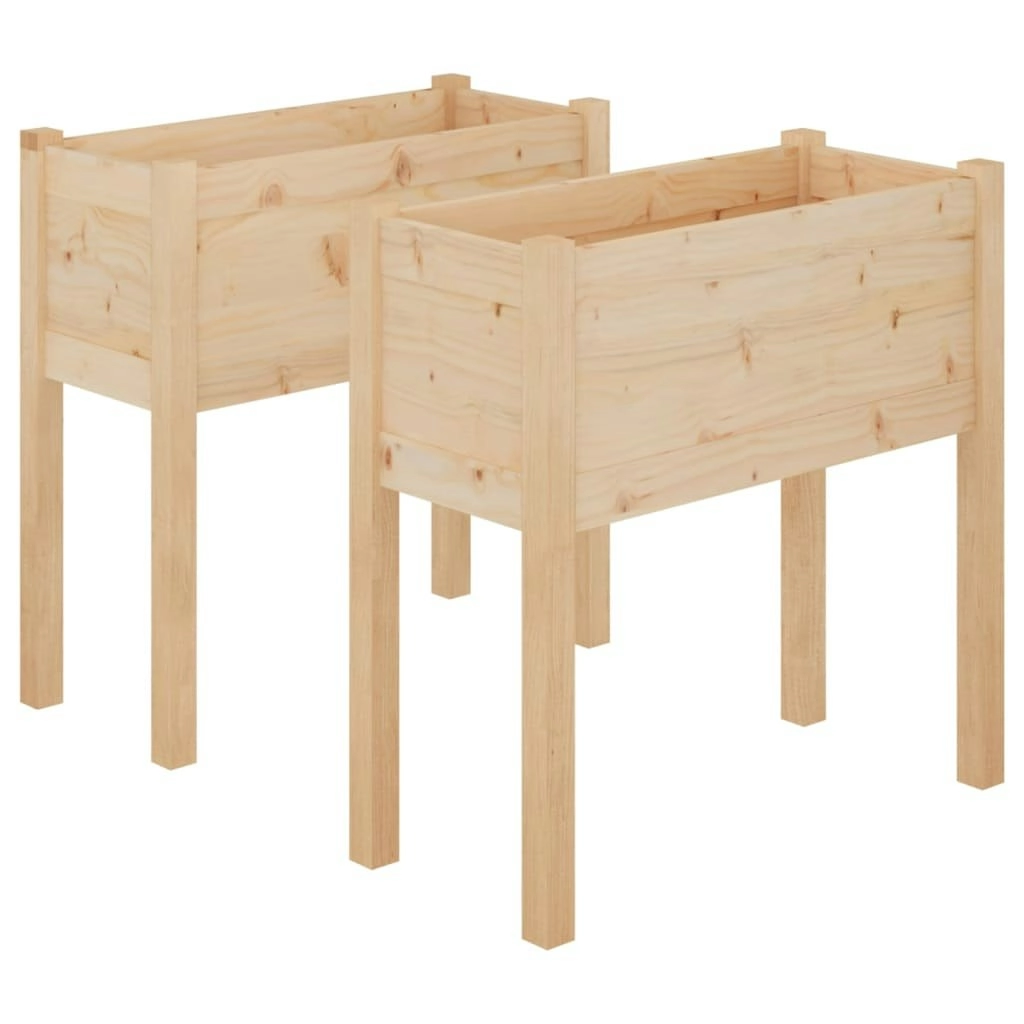 Garden Planters 2 pcs 70x31x70 cm Solid Pinewood 810820