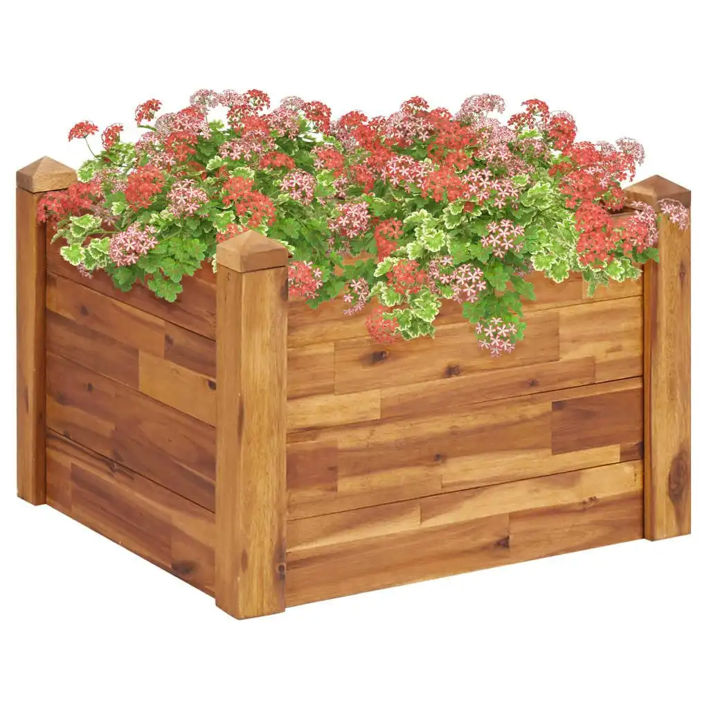 Garden Raised Bed 60x60x44 cm Solid Acacia Wood 46576