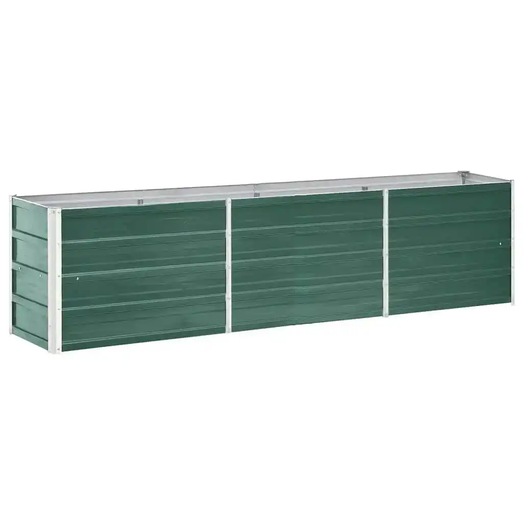 Garden Raised Bed Galvanised Steel 240x40x45 cm Green 47045