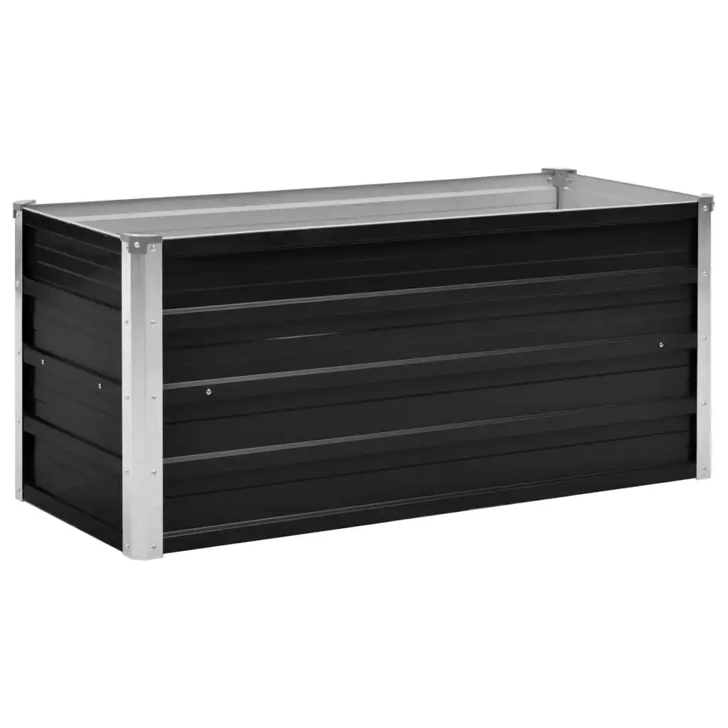 Garden Raised Bed Anthracite 100x40x45 cm Galvanised Steel 45733