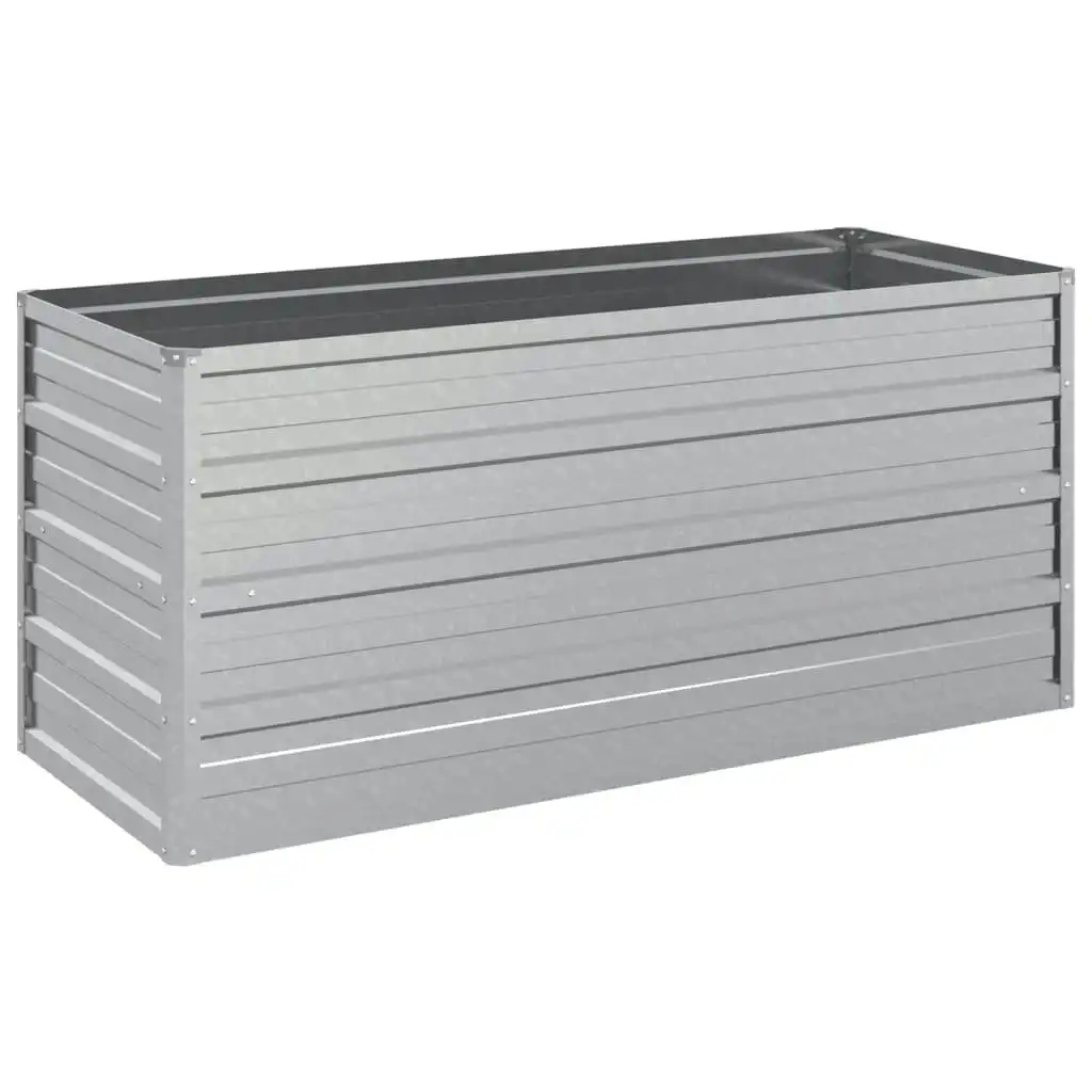 Garden Raised Bed 100x40x45 cm Galvanized Steel Silver 316897