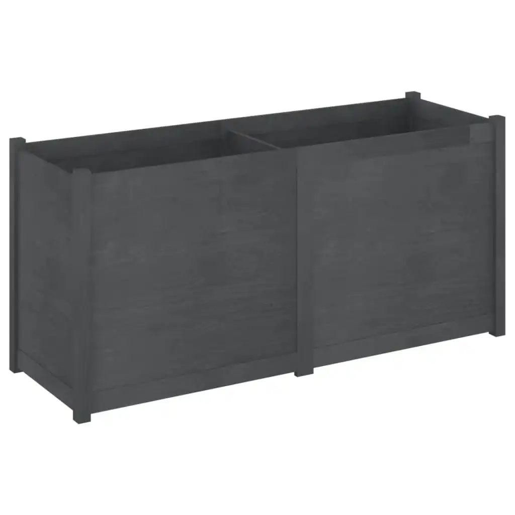 Garden Planter Grey 150x50x70 cm Solid Pinewood 810756