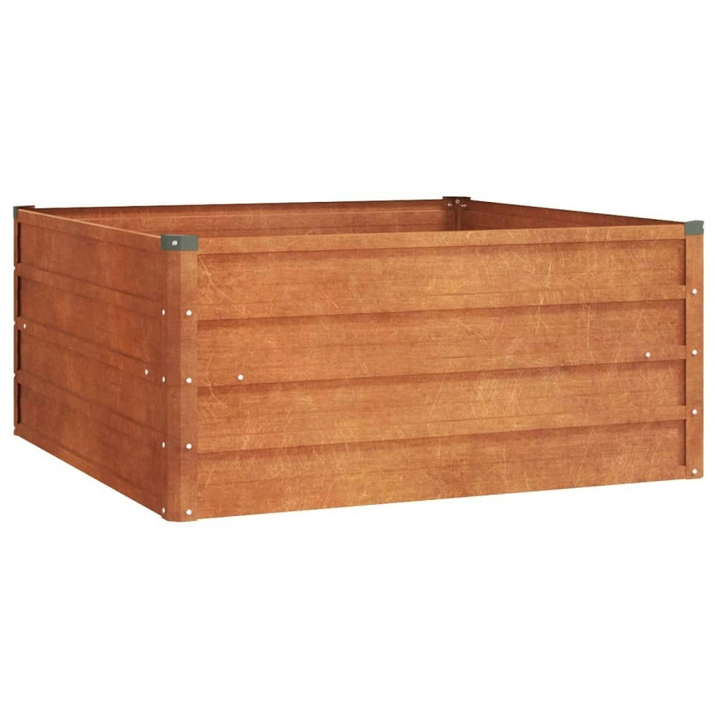 Garden Raised Bed Rusty 100x100x45 cm Corten Steel 151949