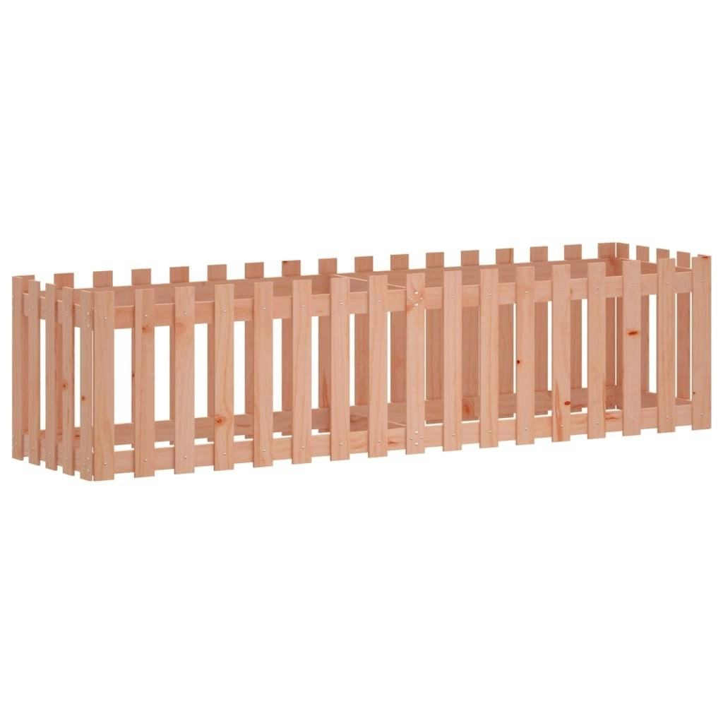 Garden Raised Bed with Fence Design 200x50x50 cm Solid Wood Douglas 832510