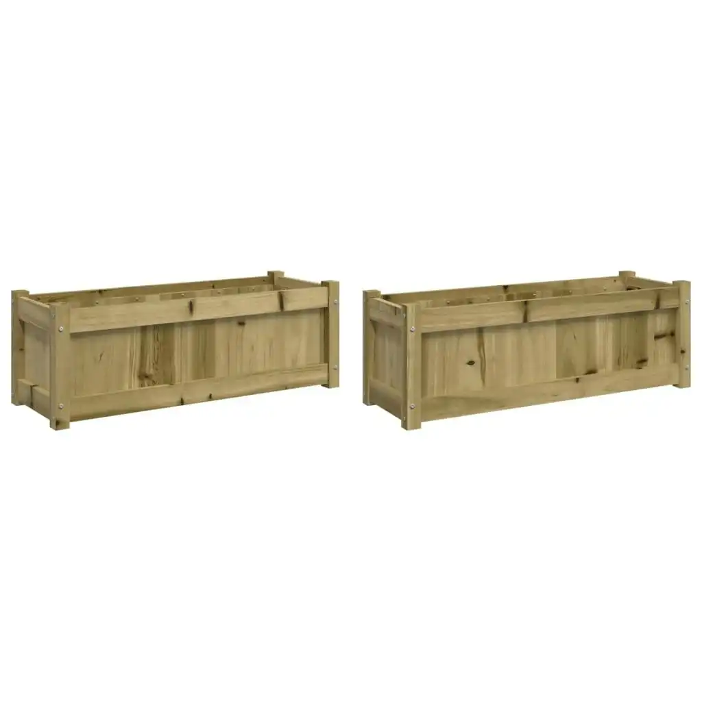 Garden Planters 2 pcs Impregnated Wood Pine 837458