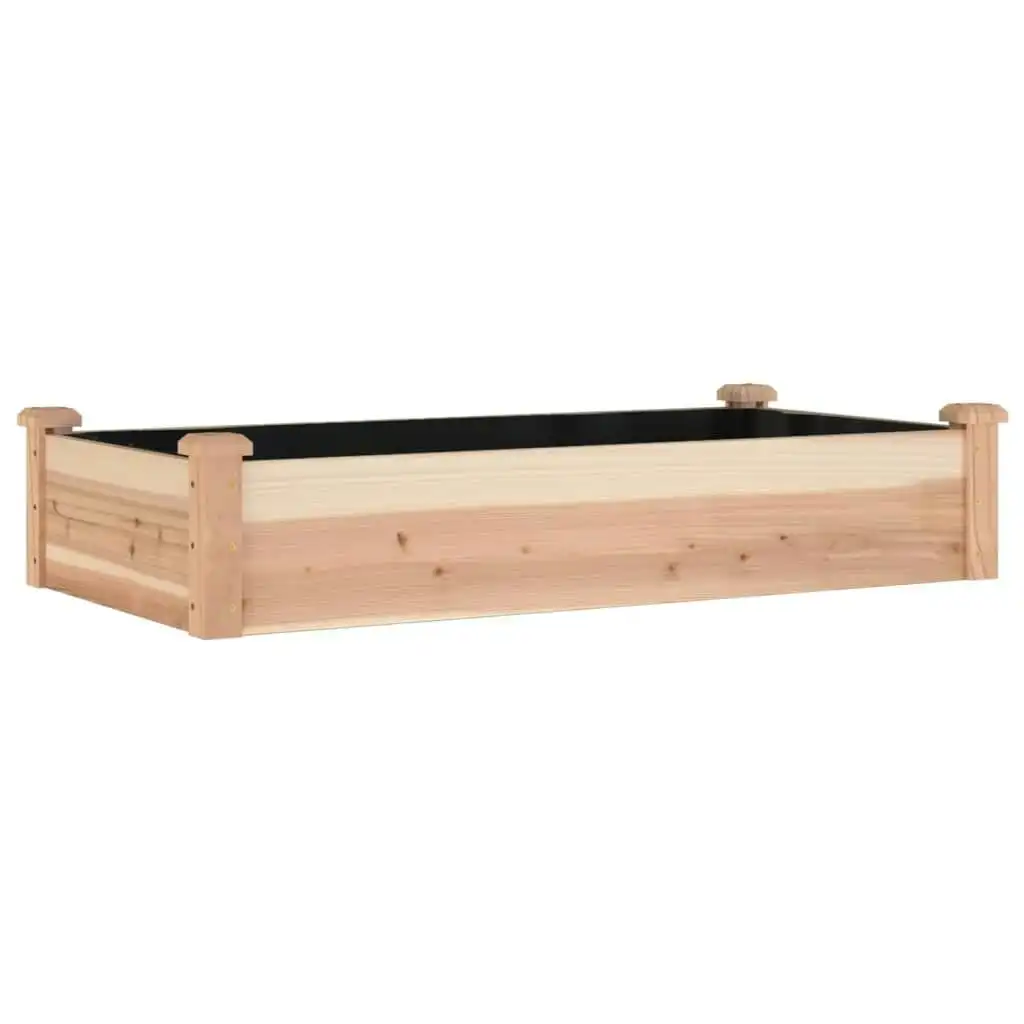 Garden Raised Bed with Liner 120x60x25 cm Solid Wood Fir 364289