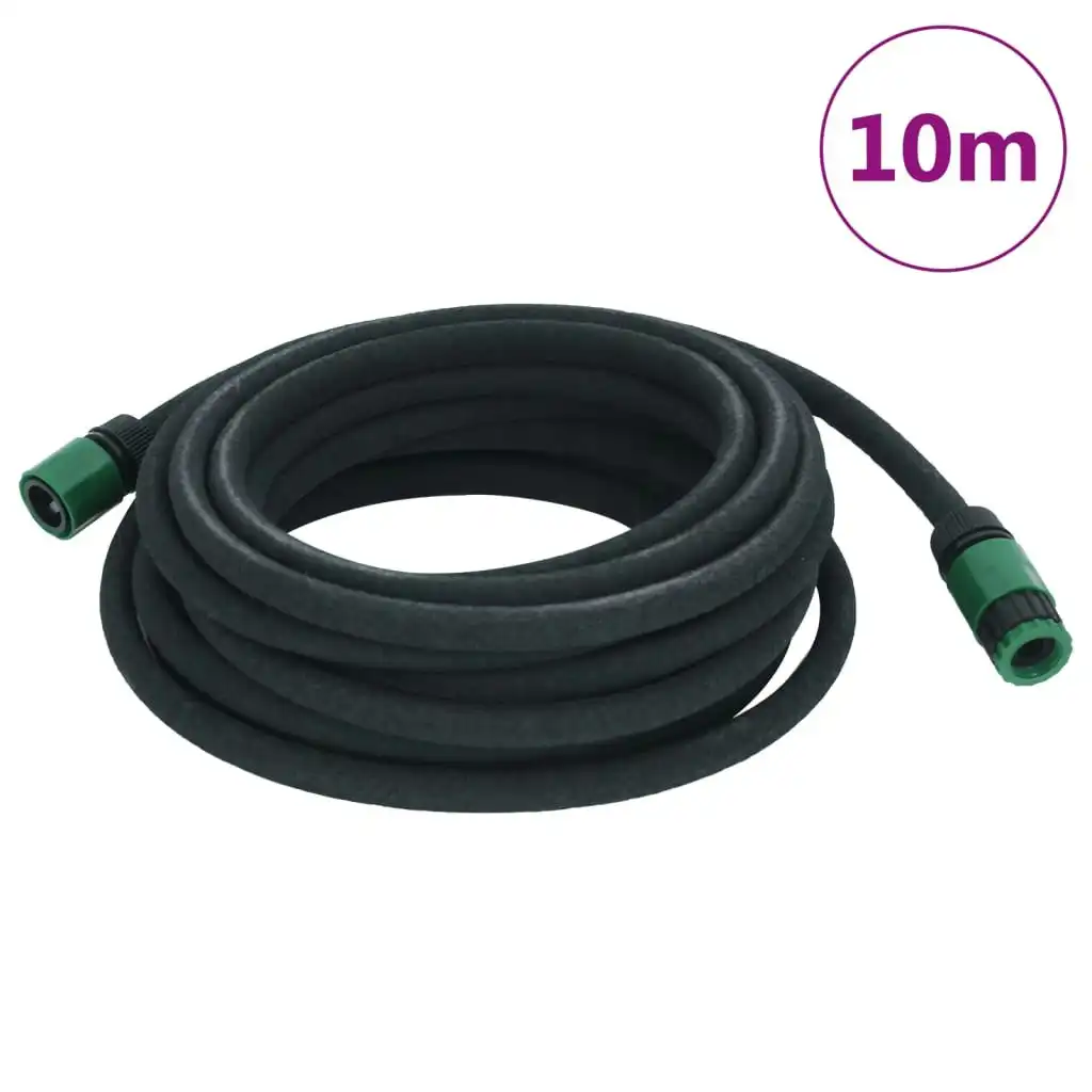 Garden Soaker Hose Black 0.6" 10 m Rubber 155869