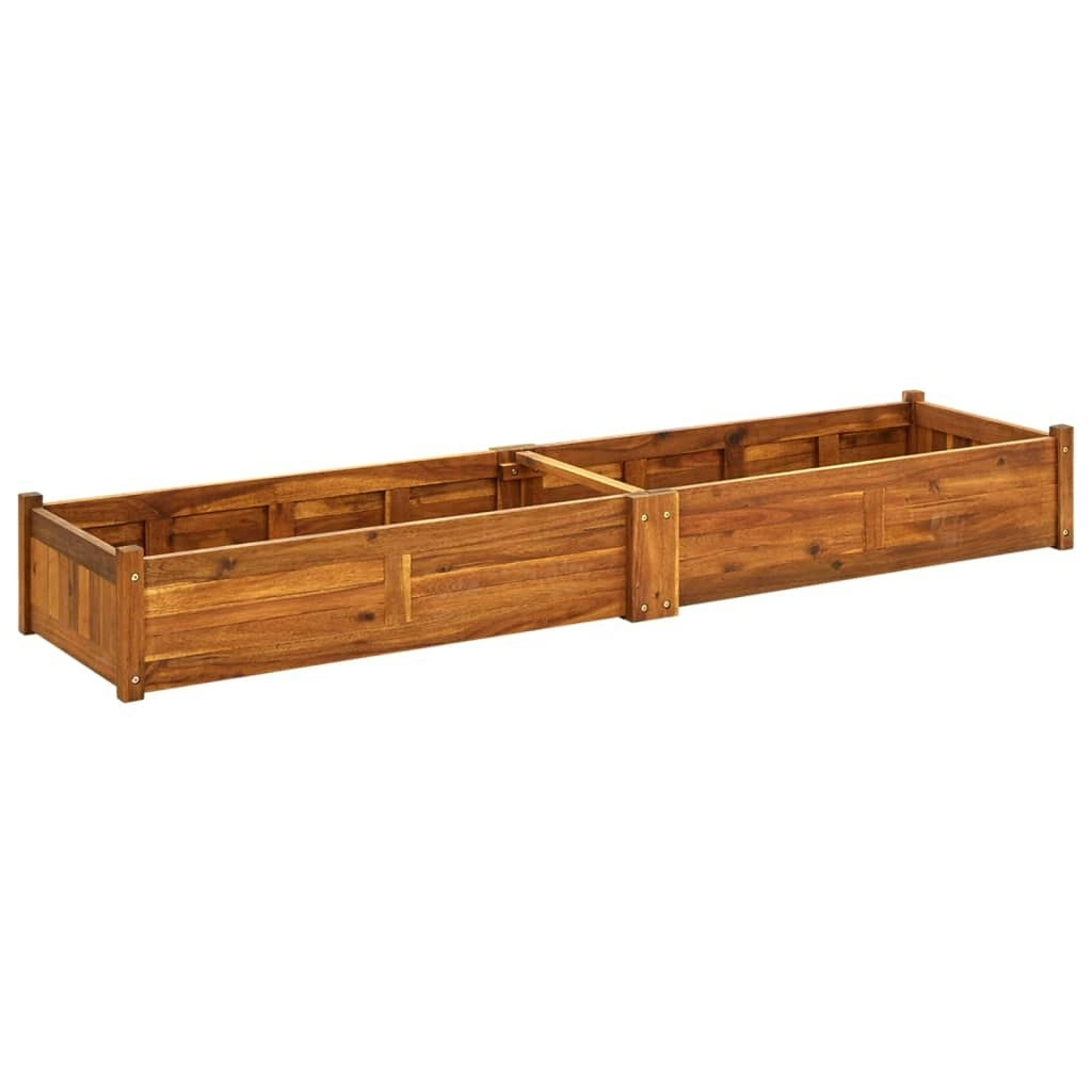 Garden Raised Bed Acacia Wood 200x50x25 cm 42568