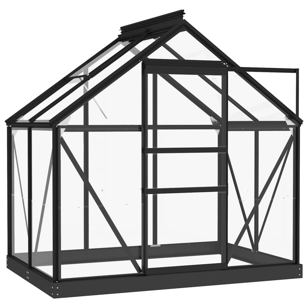 Glass Greenhouse Anthracite 155x103x191 cm Aluminium 3082333