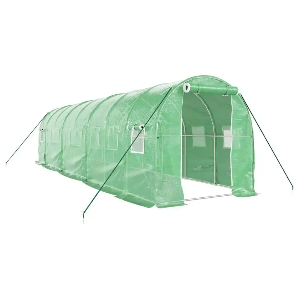 Greenhouse with Steel Frame Green 16 mÂ² 8x2x2 m 3188019