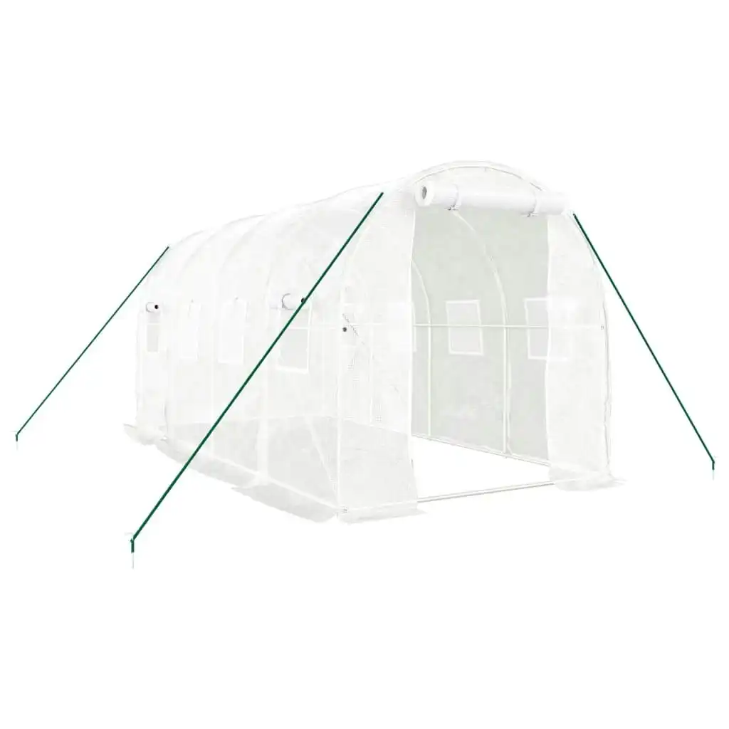 Greenhouse with Steel Frame White 8 mÂ² 4x2x2 m 3188028