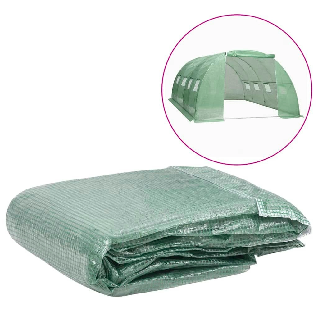 Greenhouse Replacement Cover (16 mÂ²) 400x400x200 cm Green 316444