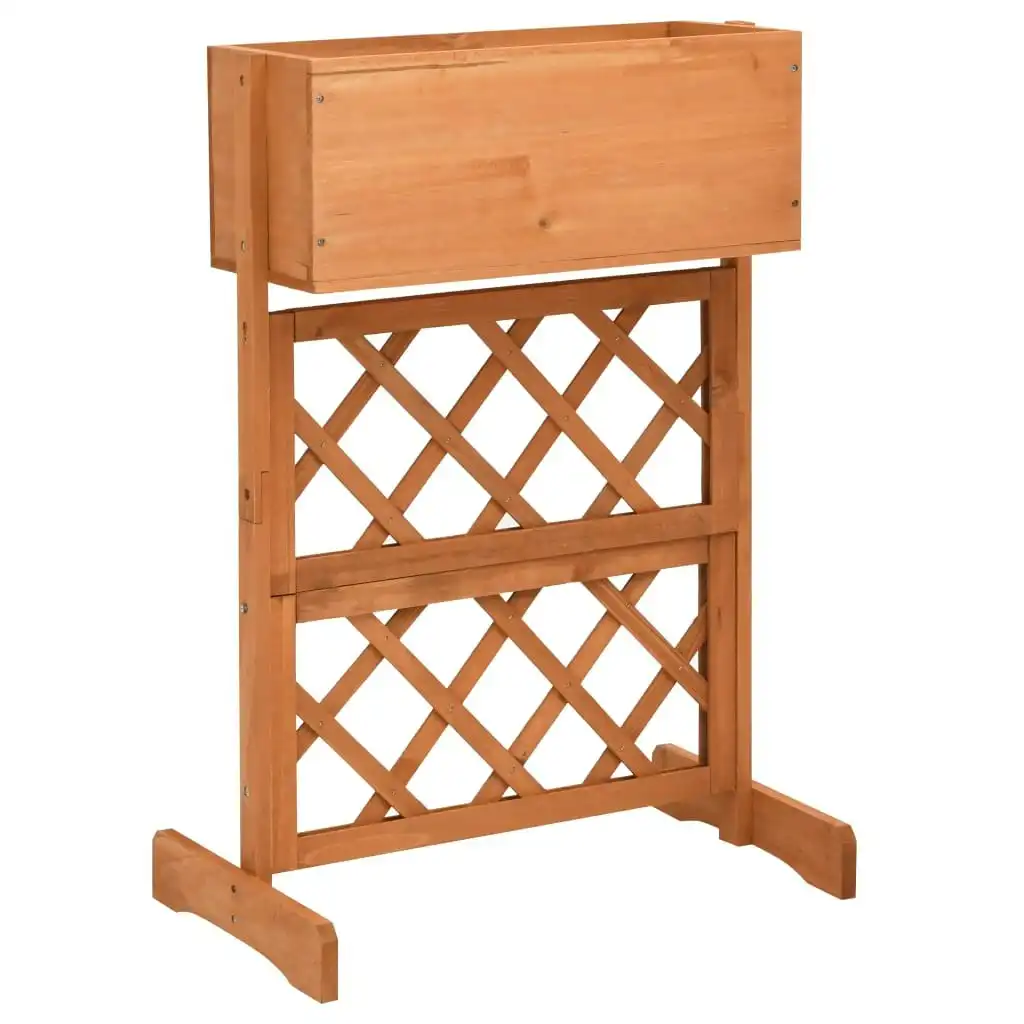 Garden Trellis Planter Orange 45x30x74 cm Solid Firwood 314838