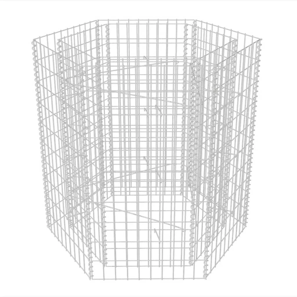 Hexagonal Gabion Raised Bed 100x90x100 cm 142533