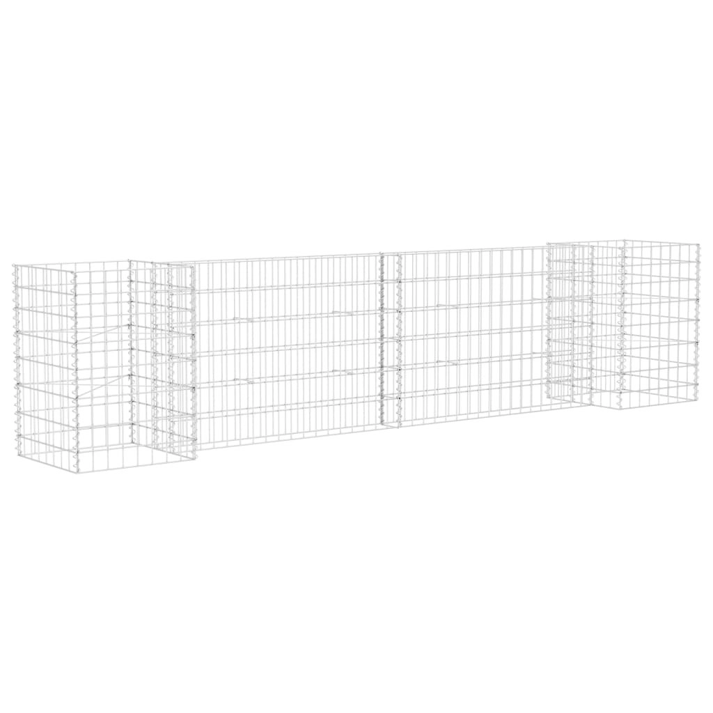 H-Shaped Gabion Planter Steel Wire 260x40x60 cm 145659