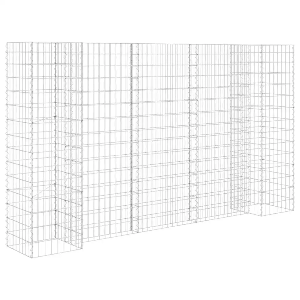 H-Shaped Gabion Planter Steel Wire 260x40x150 cm 145663