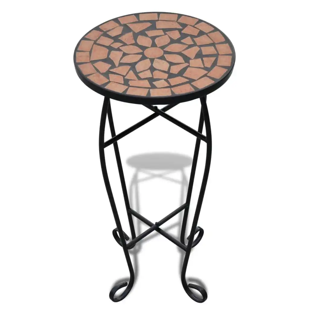 Mosaic Side Table Plant Table Terracotta 41127