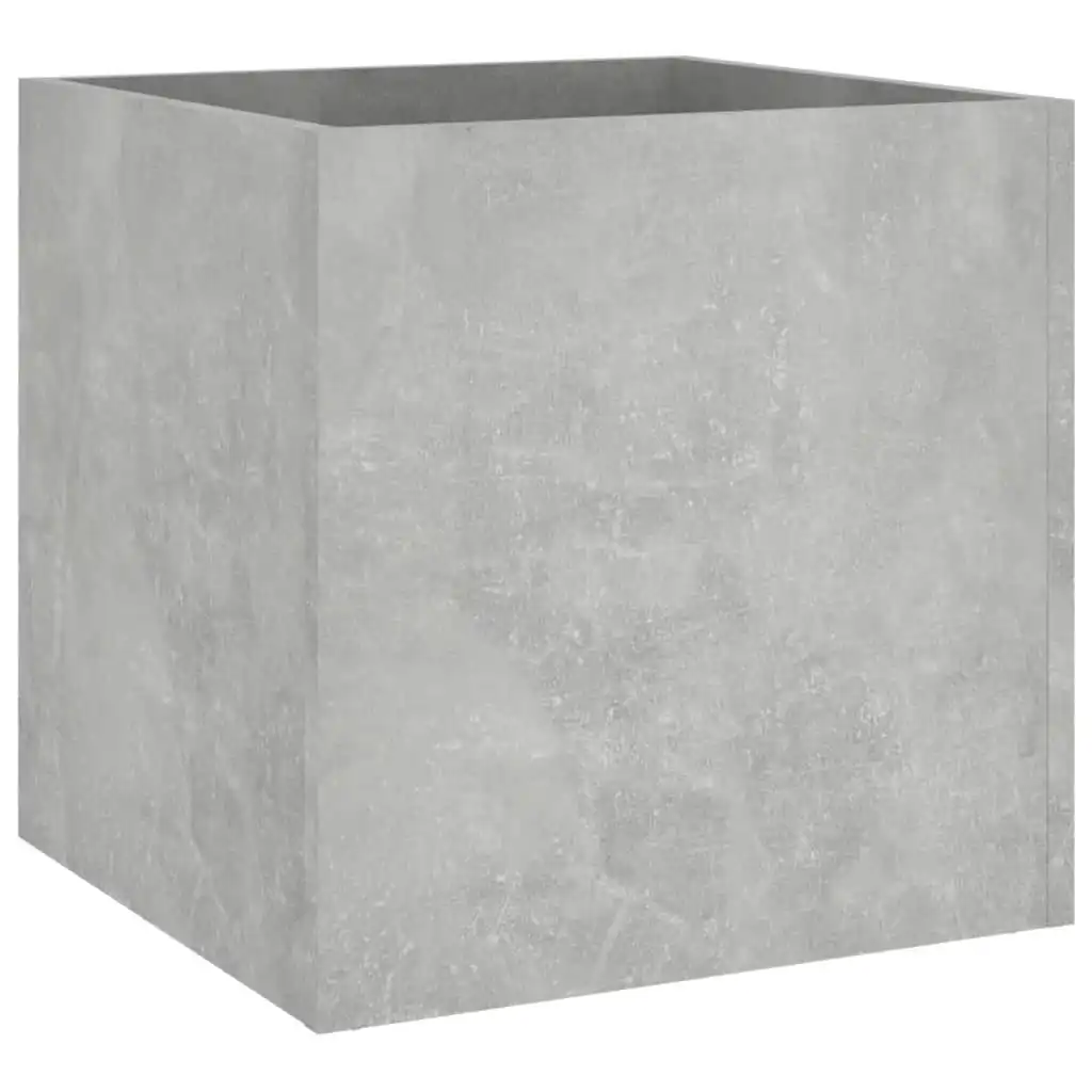 Planter Box Concrete Grey 40x40x40 cm Engineered Wood 808796