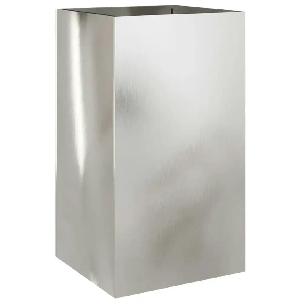 Planter Silver 42x38x75 cm Stainless Steel 841581