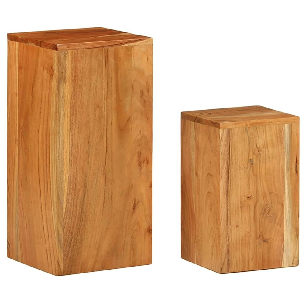 Plant Stands 2 pcs Solid Acacia Wood 320805