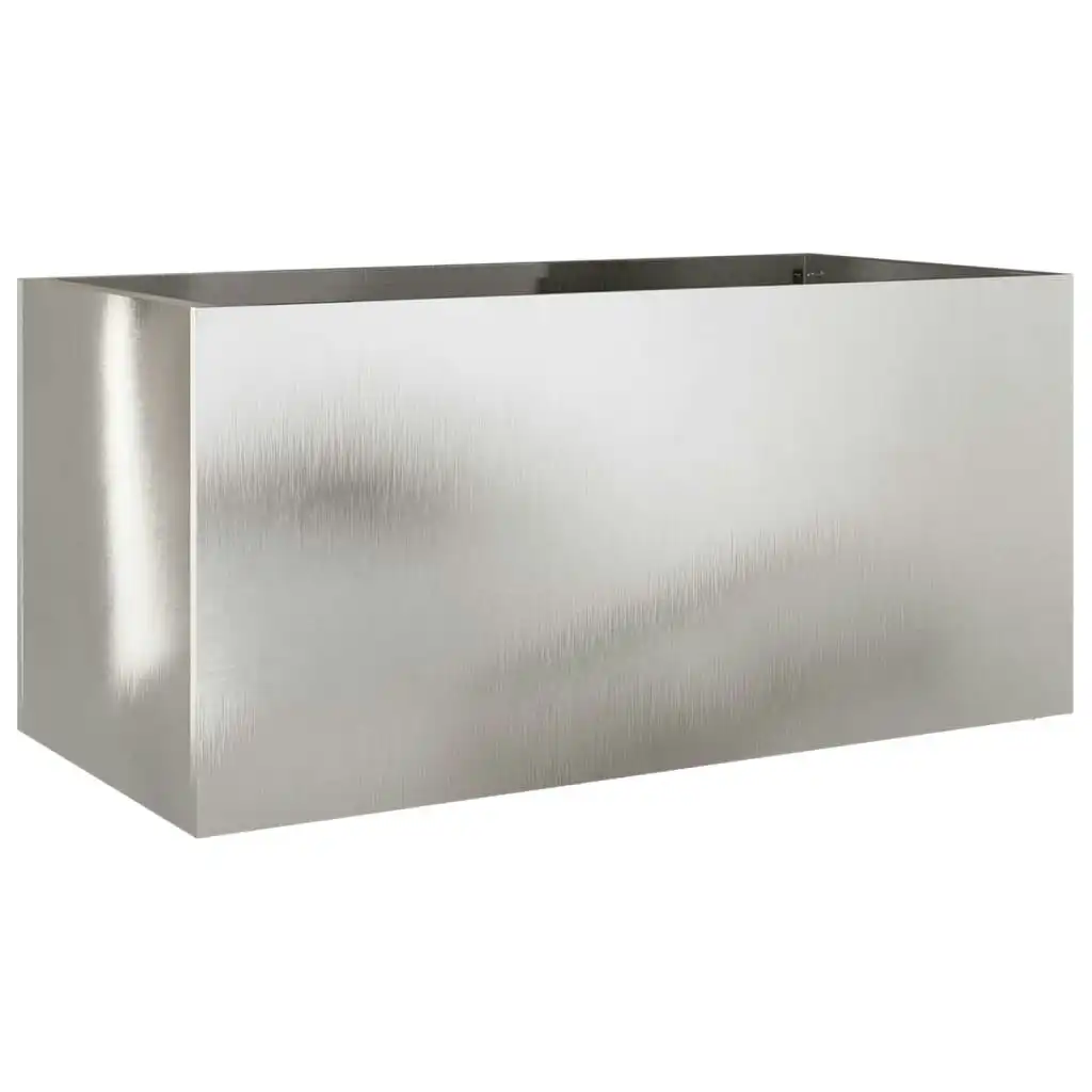 Planter Silver 62x30x29 cm Stainless Steel 841593