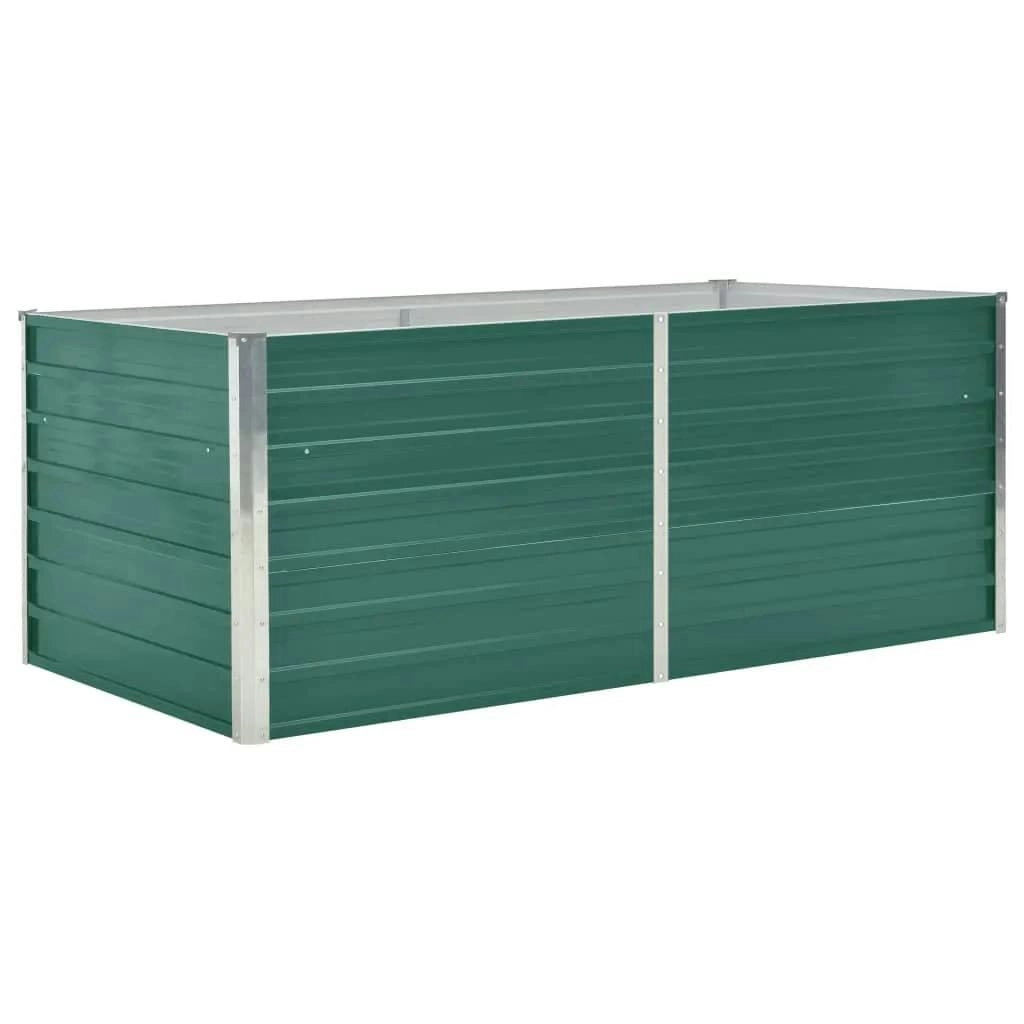 Raised Garden Bed 160x80x45 cm Galvanised Steel Green 47014