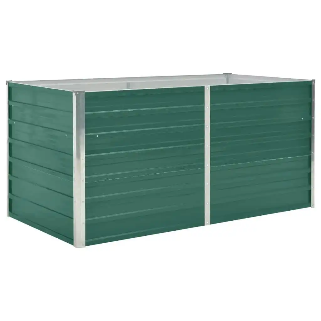 Raised Garden Bed 160x80x77 cm Galvanised Steel Green 47010