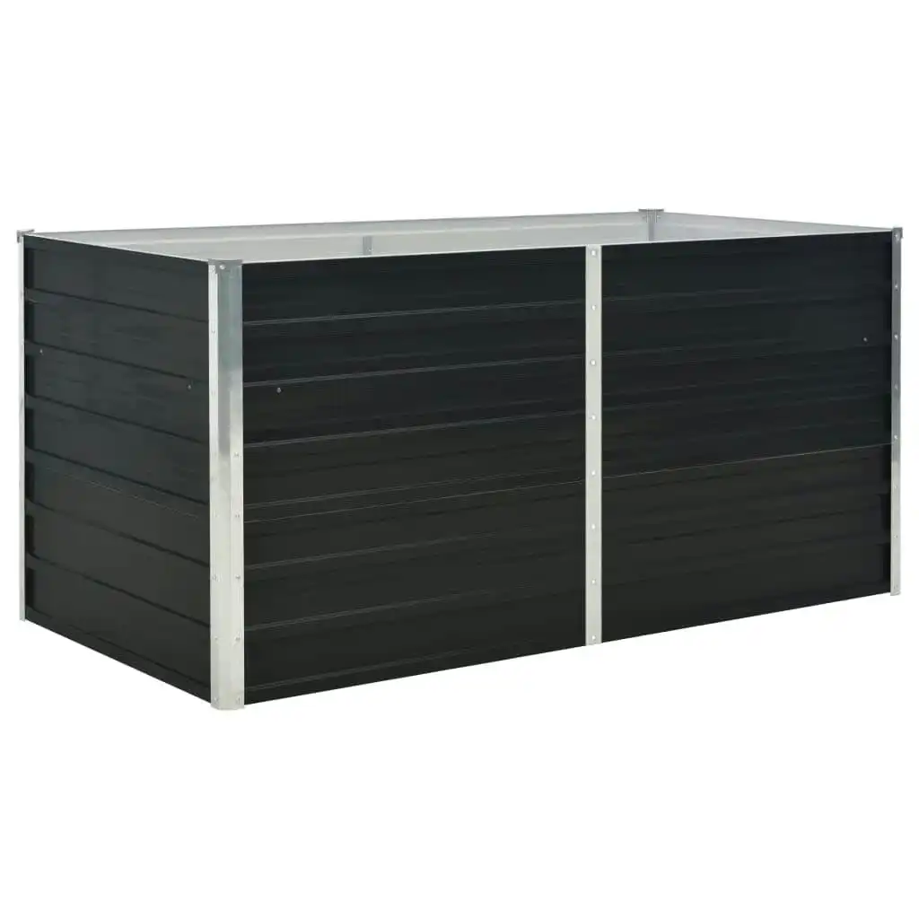 Raised Garden Bed Anthracite 160x80x77 cm Galvanised Steel 45722