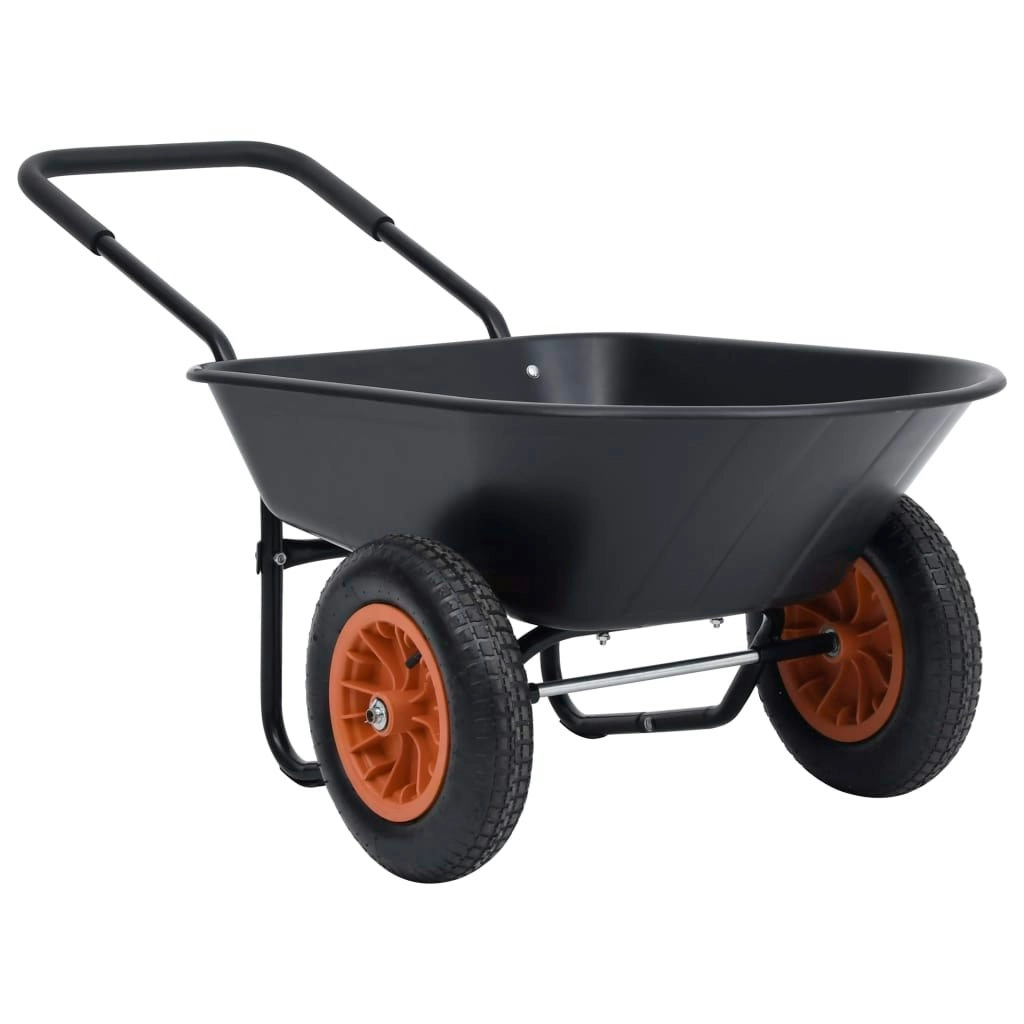 Wheelbarrow Black and Orange 78 L 100 kg 92592