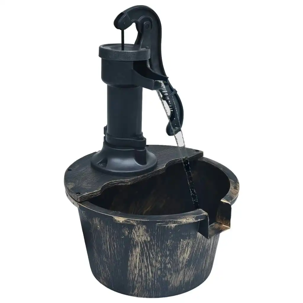 Garden Water Fountain Barrel with Pump 48231