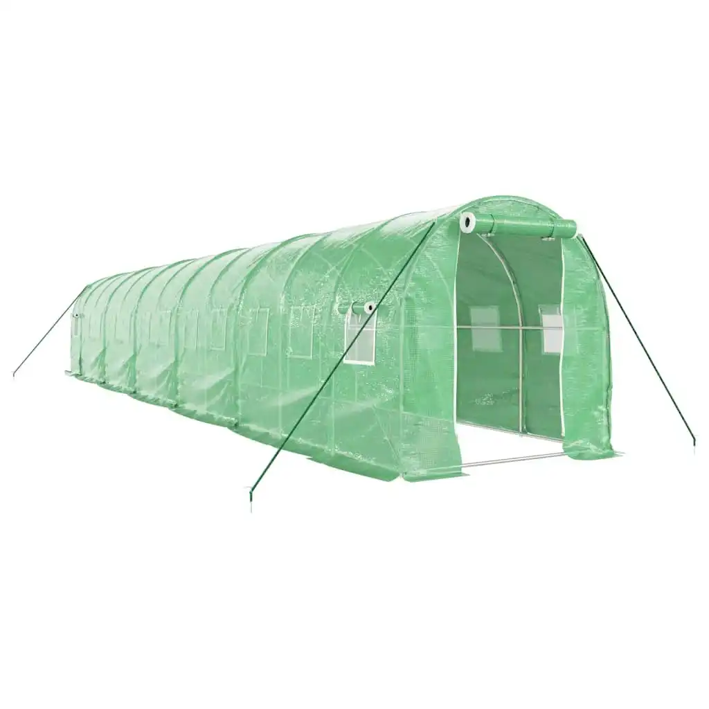 Greenhouse with Steel Frame Green 24 mÂ² 12x2x2 m 3188021