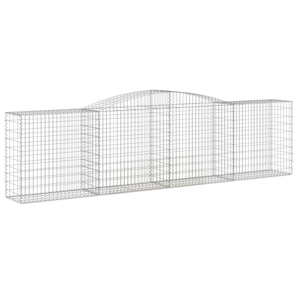 Arched Gabion Basket 400x50x100/120 cm Galvanised Iron 153535