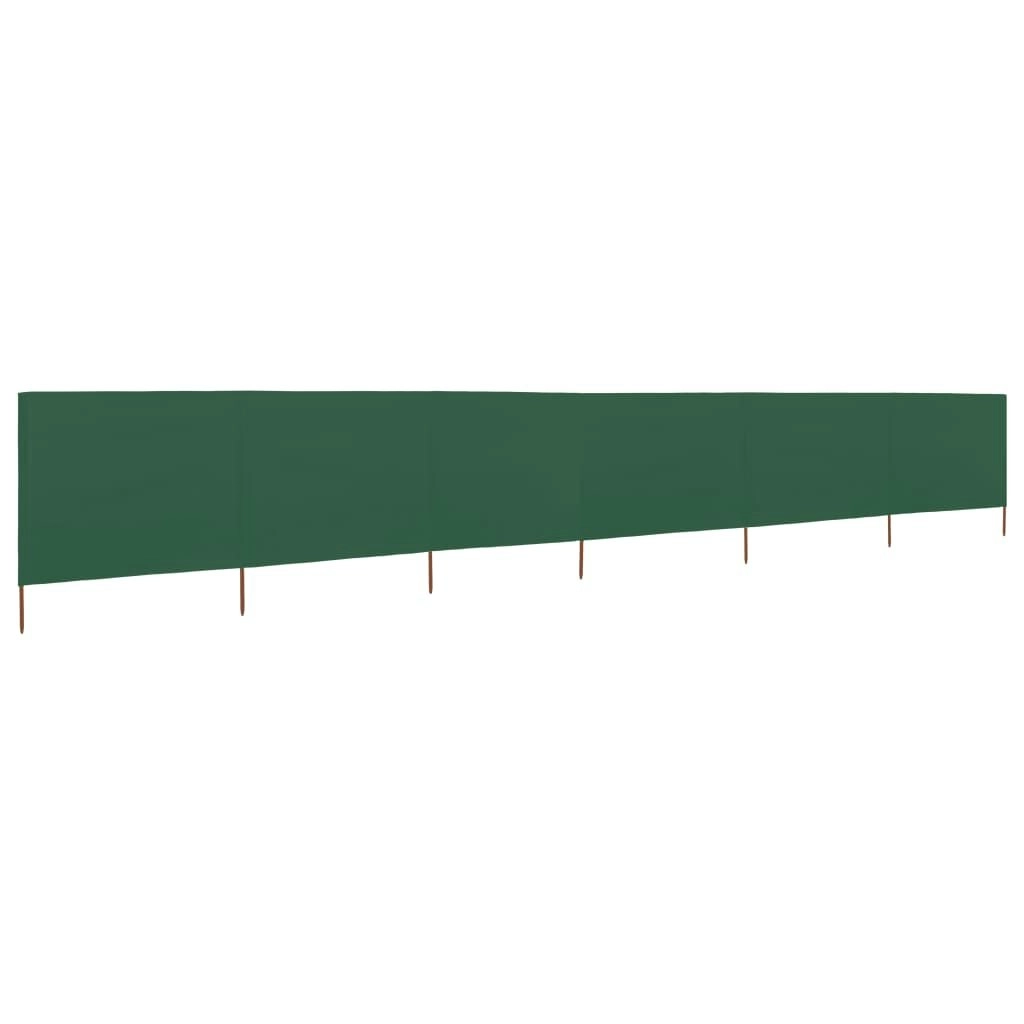 6-panel Wind Screen Fabric 800x80 cm Green 44544