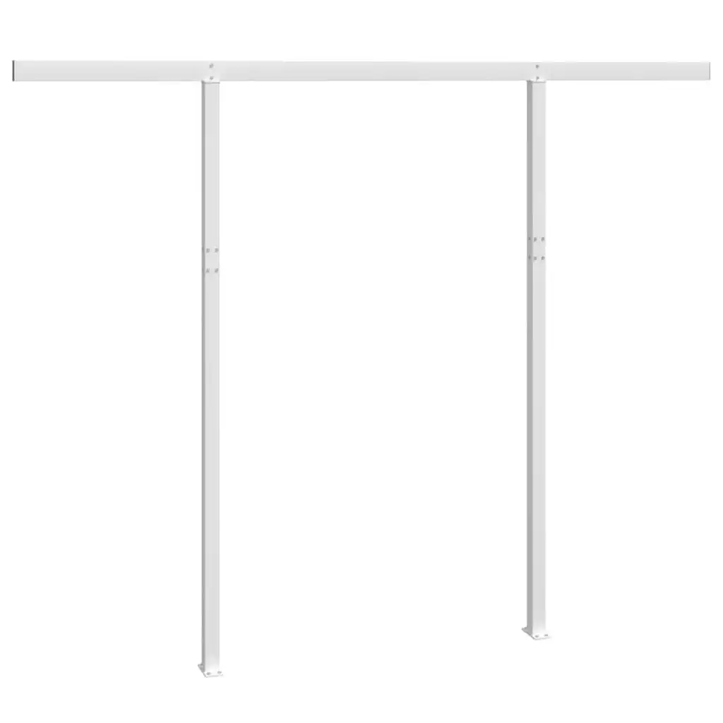 Awning Post Set White 300x245 cm Iron 315093