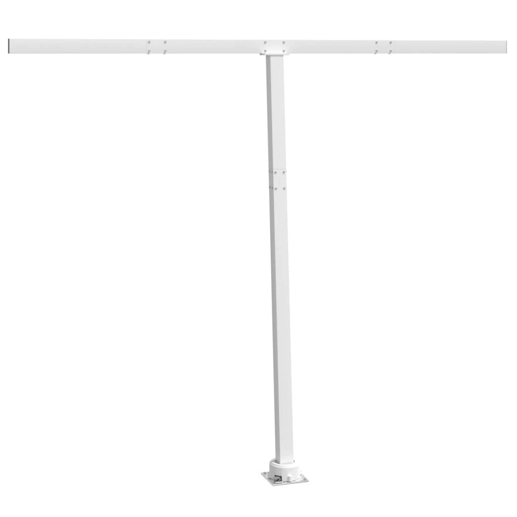 Awning Post Set White 300x245 cm Iron 315090