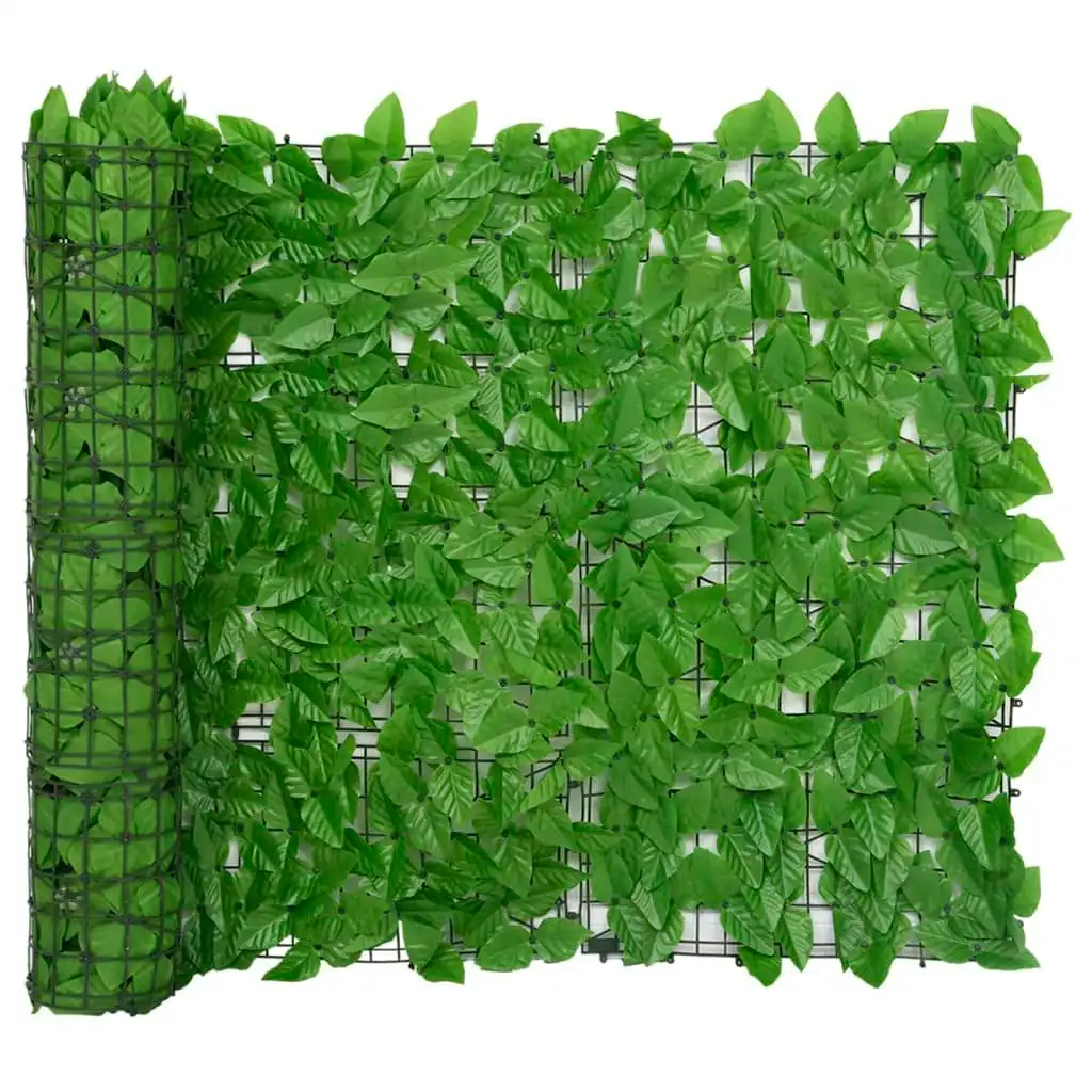 Balcony Screen with Green Leaves 400x100 cm 315500