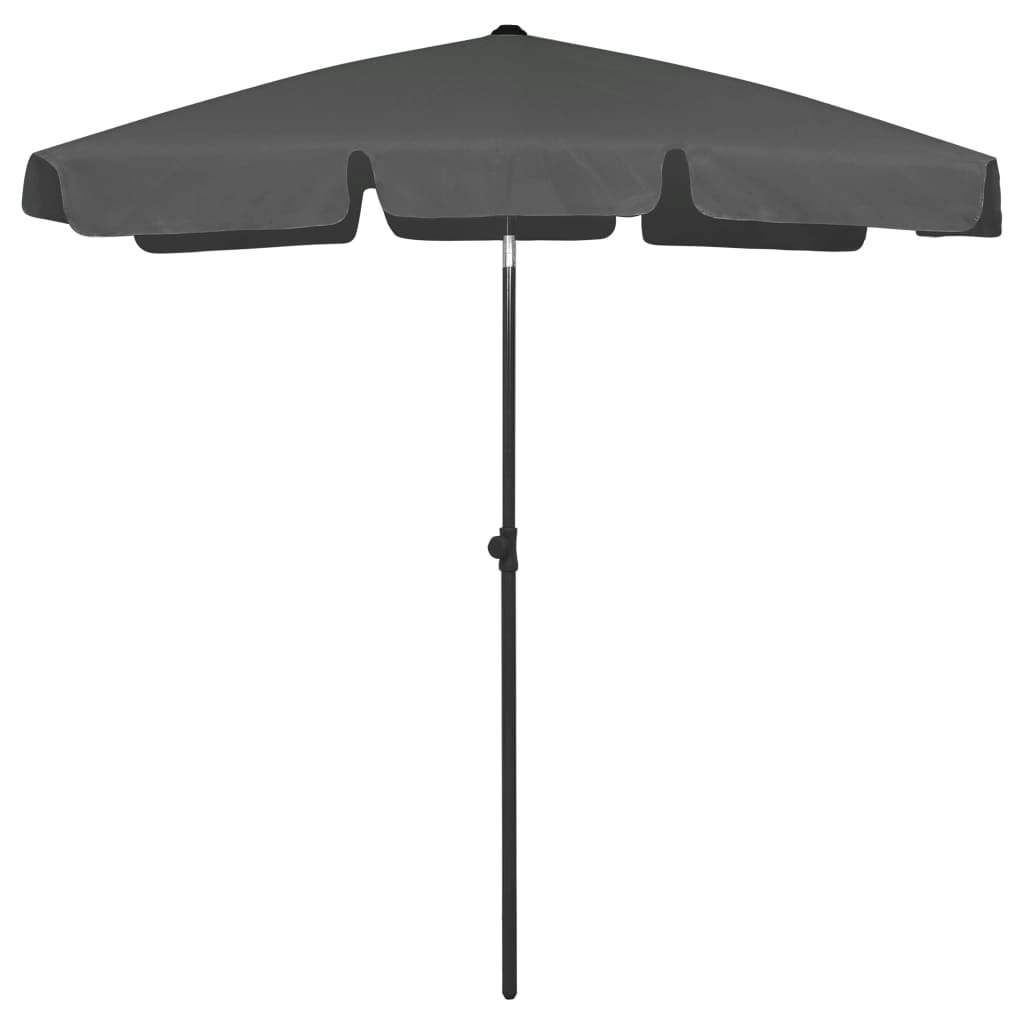 Beach Umbrella Anthracite 180x120 cm 314721