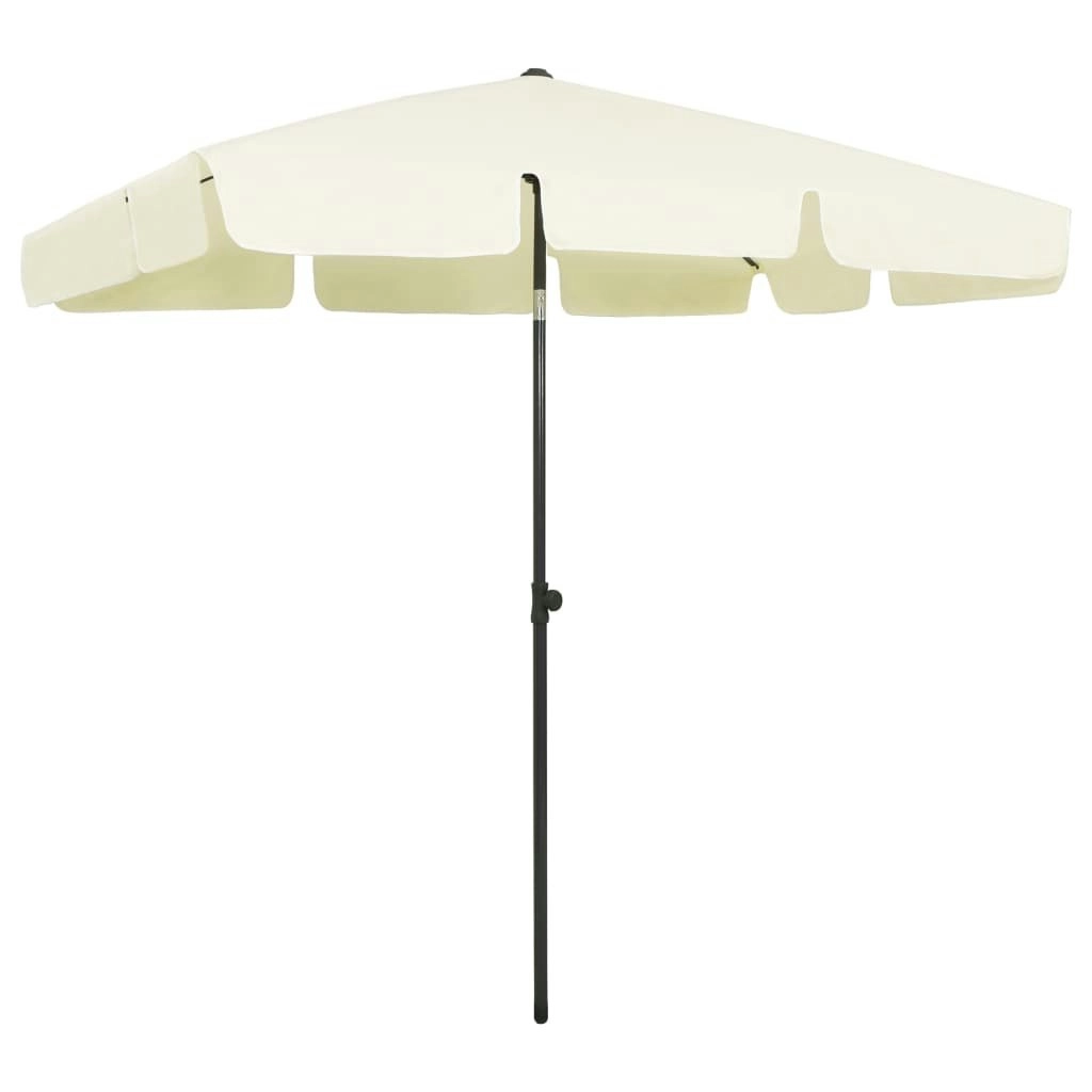 Beach Umbrella Sand Yellow 200x125 cm 314727