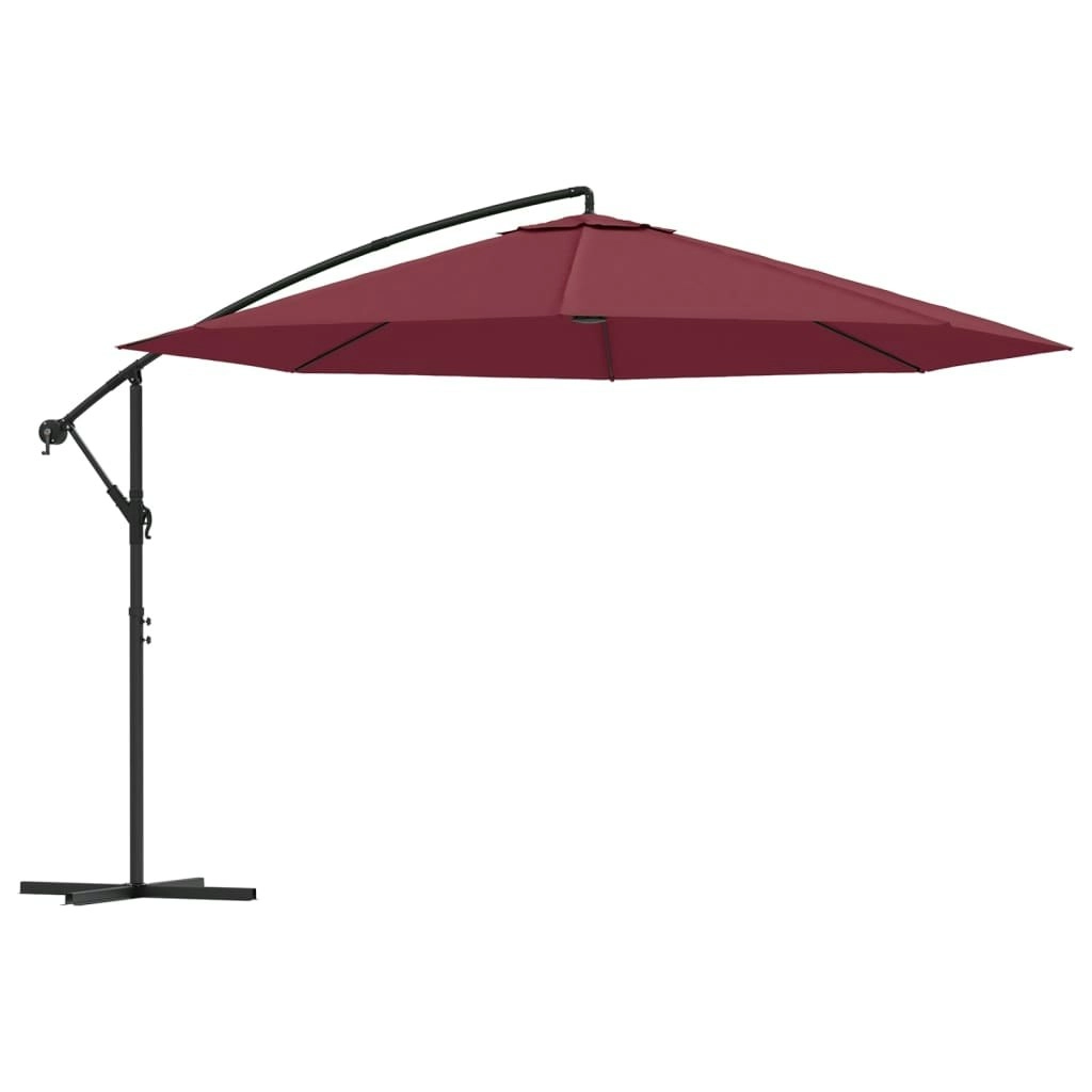 Cantilever Umbrella with Aluminium Pole 350 cm Bordeaux Red 44507