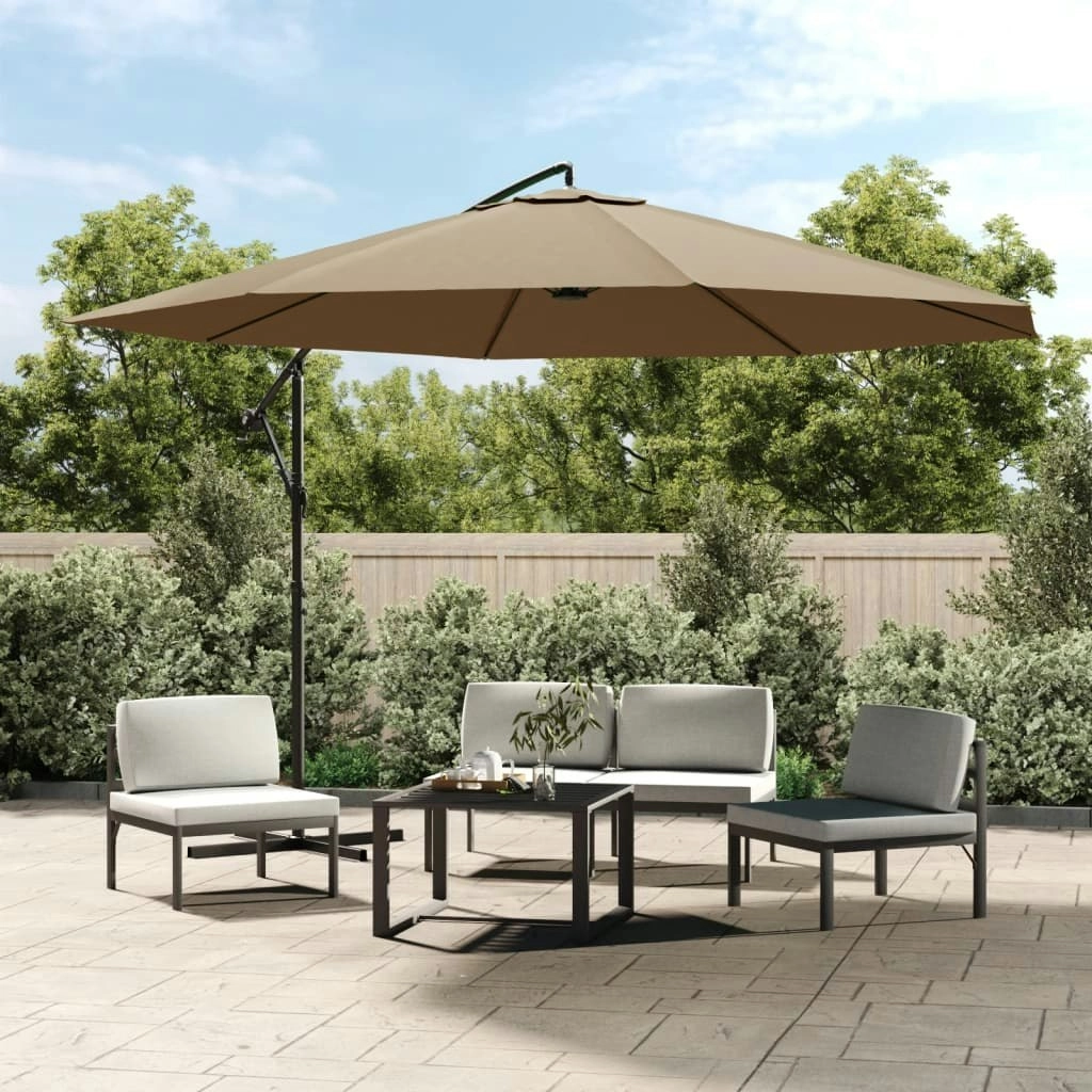 Cantilever Umbrella with Aluminium Pole 350 cm Taupe 44506