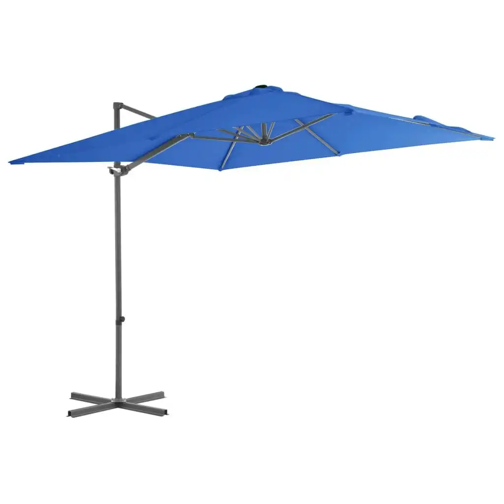 Cantilever Umbrella with Steel Pole Azure Blue 250x250 cm 46991