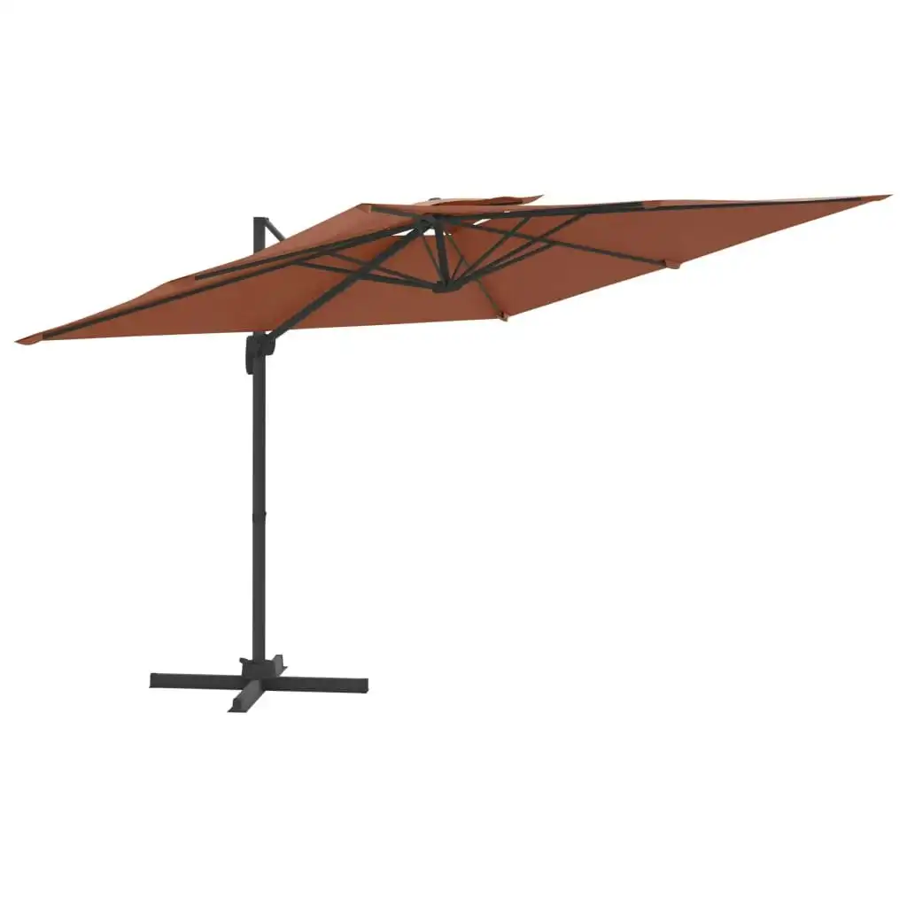 Double Top Cantilever Umbrella Terracotta 400x300 cm 319958