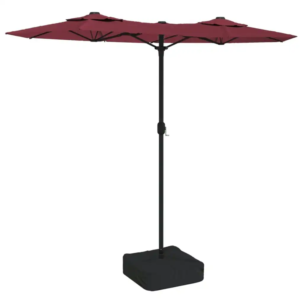 Double-Head Parasol Bordeaux Red 316x240 cm 362965