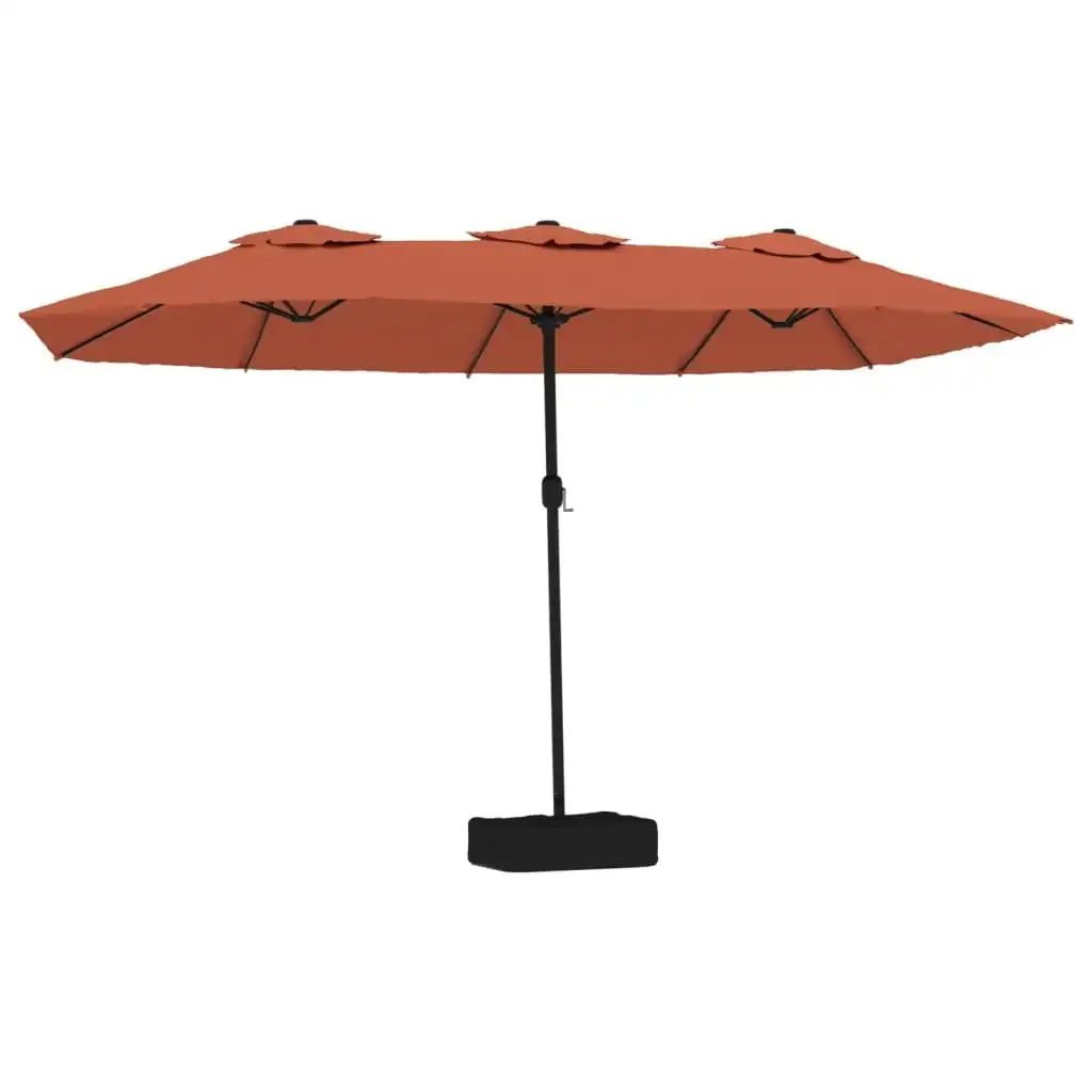 Double-Head Parasol Terracotta 449x245 cm 362950