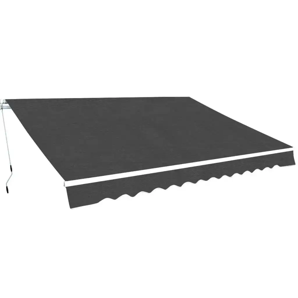 Folding Awning Manual Operated 400 cm Anthracite 275576